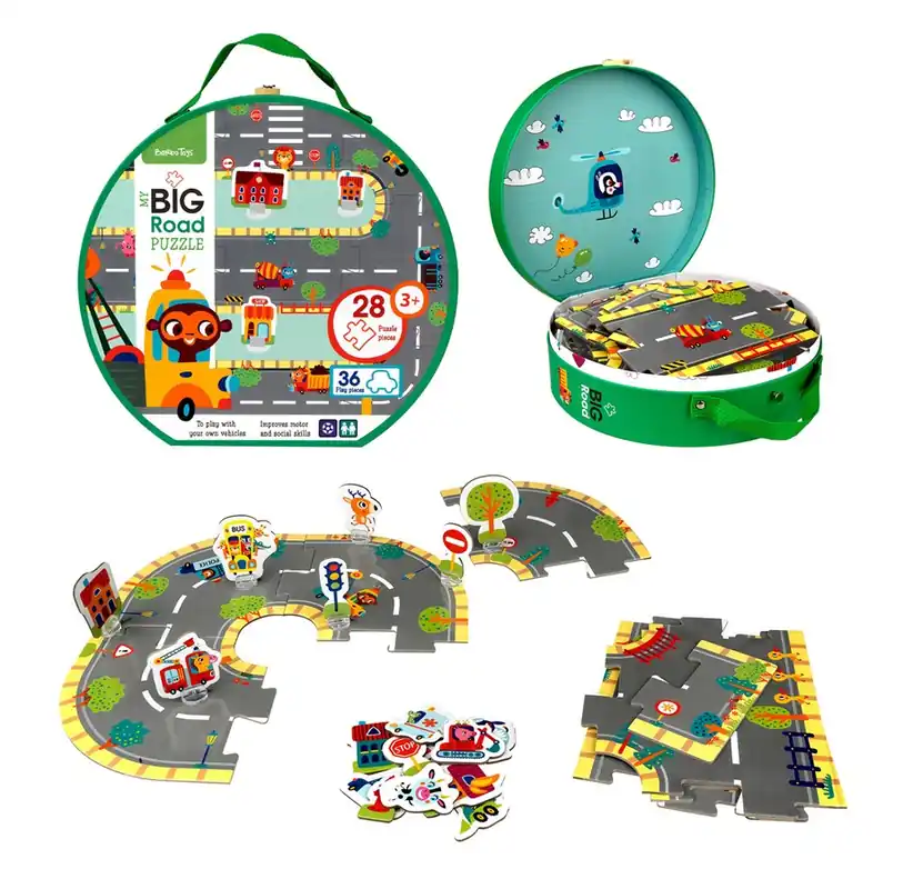 Kundernas favorit | Barbo Classic Floor Suitcase Puzzle - Big Road