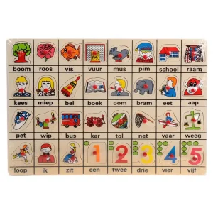 Playwood Wooden Stud Puzzle My First Words Trä - Nytt i sortimentet