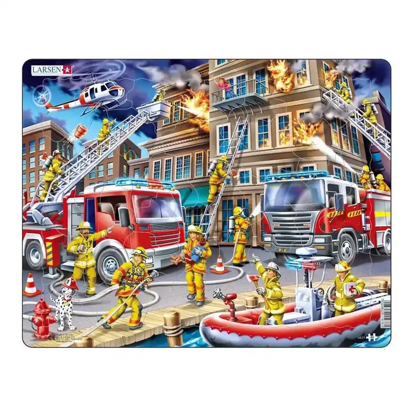 Selecta Play Larsen Jigsaw Puzzle The Firemen 45 pcs. 2D Pussel | Specialpris