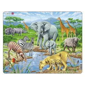 Bara denna vecka | Selecta Play Larsen Jigsaw Puzzle Animals - African Savannah 65 pcs. 2D Pussel