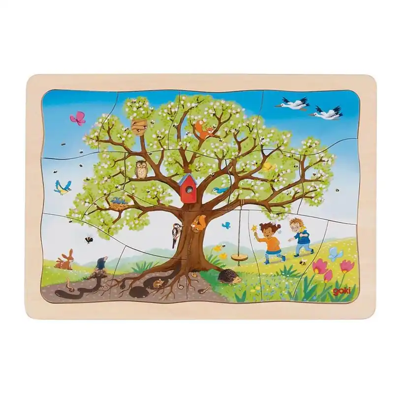 Goki Wooden Jigsaw Puzzle My Apple Tree 32 pcs. Trä - Hög kvalitet