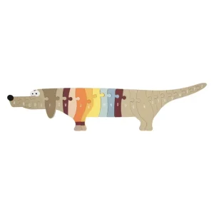 Small Foot - Wooden Letter and Shape Puzzle Dog 26 pcs. Trä - Direkt från tillverkaren
