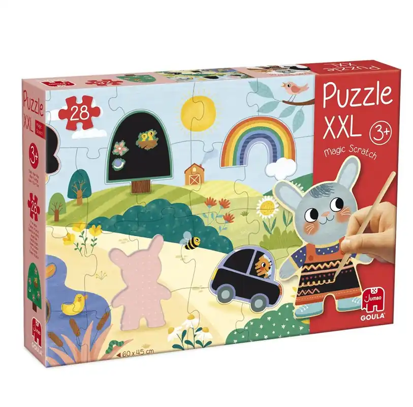 Jumbo Goula Puzzle XXL Magic Scratch Puzzle - 27 pcs. 2D Pussel | Nytt lägre pris