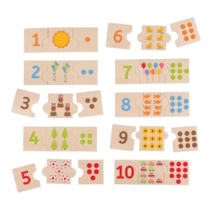 Populär | Bigjigs Wooden Jigsaw Puzzle Number Tiles 30 pcs. Trä