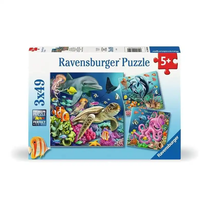 Ravensburger Under Water, 3x49pc | Extra rabatt