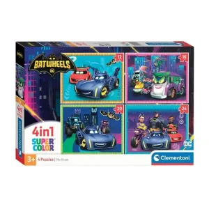 Bara denna vecka | Clementoni Jigsaw Puzzle 4in1 Batwheels 2D Pussel
