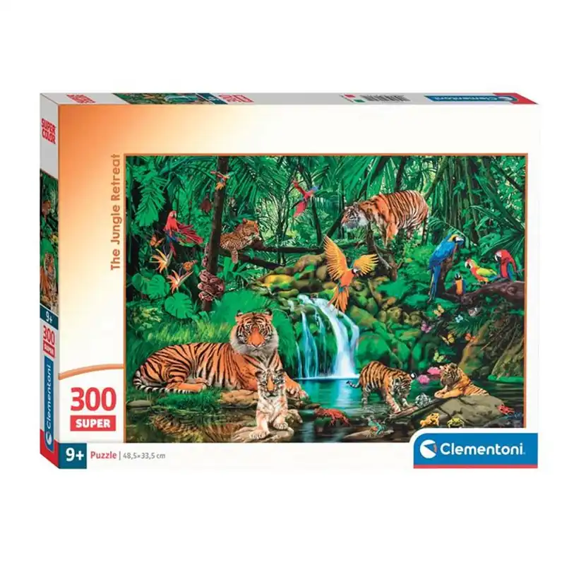 Sänkt pris | Clementoni Jigsaw Puzzle Super Color The Jungle Retreat 300pcs. 2D Pussel