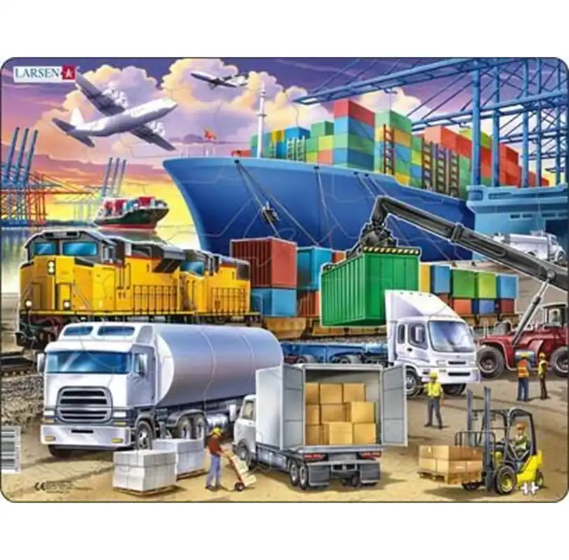 Larsen Puzzles Puzzle Transport - 37 pieces Maxi (36.5x28.5 cm) 2D Pussel | Premium