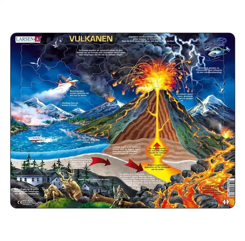 Rekommenderas | Selecta Play Larsen Jigsaw Puzzle Volcanoes 70 pcs. 2D Pussel