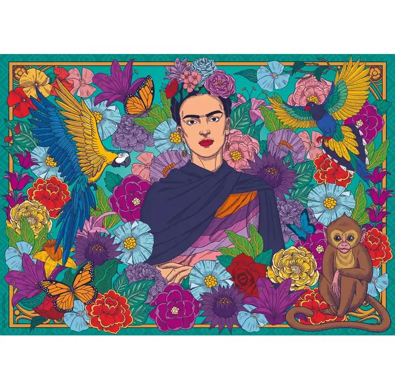 Prisnedsättning | Ravensburger Frida Kahlo‘s Paradise Parrot, Monkey and Blooms