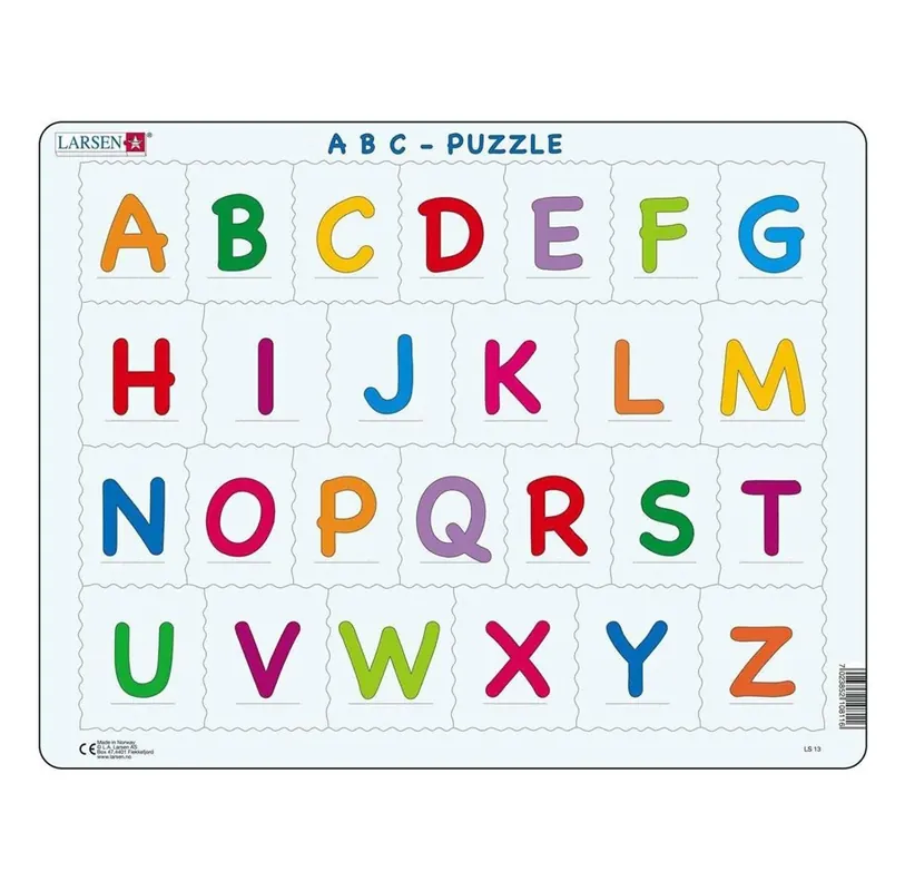 Selecta Play Larsen Jigsaw Puzzle Learn to Read Alphabet 26 pcs. 2D Pussel | Precis inkommet