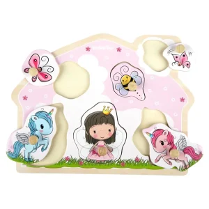 Superpris - Lillie & Ellie Lillie and Ellie - Wooden Peg Puzzle