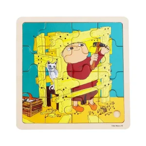 Alfons Åberg - Framed Wooden Puzzle - Construction - Beställ idag