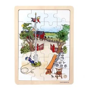 Emil fra Lønneberg Emil - Wooden Framed Puzzle - Flagpole | Mycket uppskattad