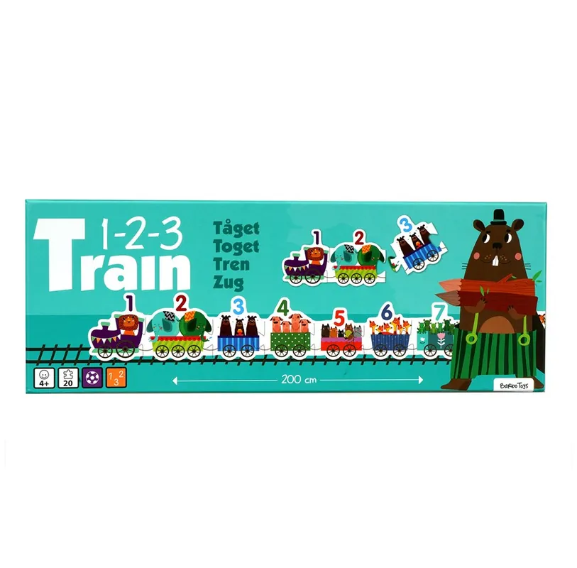 Barbo Classic Puzzle Train - Animal 123 (INT) - Nytt i webbutiken