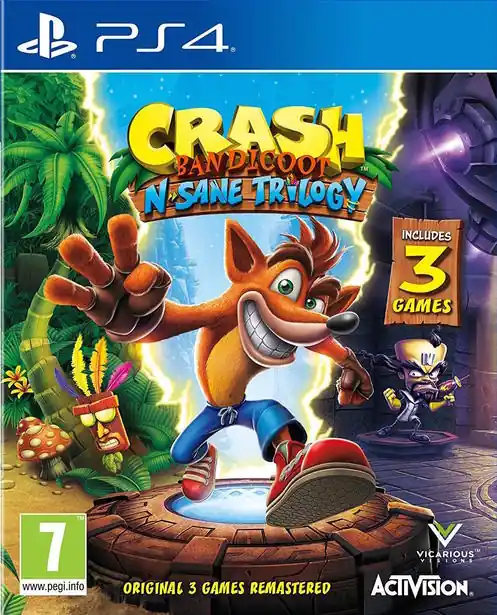 Crash Bandicoot - N‘Sane Trilogy Remastered V2 - PlayStation 4 - Toppkvalitet