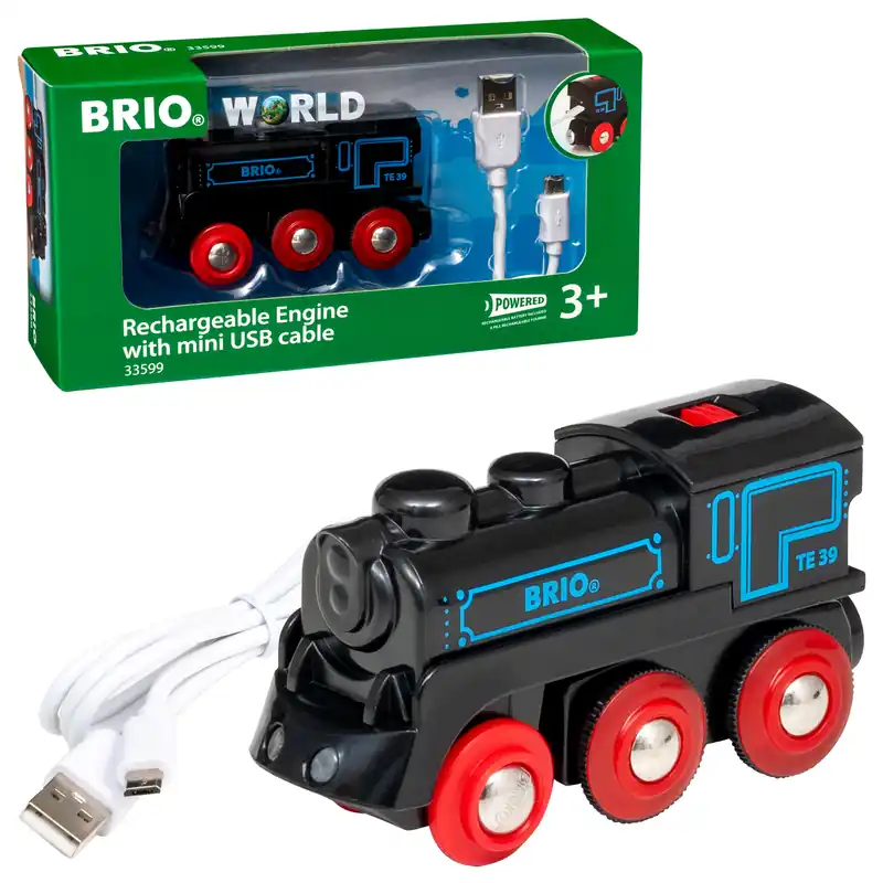 Topprodukt - BRIO - Svart uppladdningsbart tåg (33599)