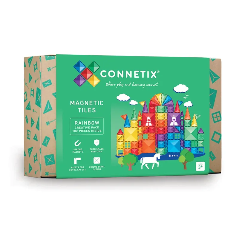 Connetix- Rainbow Creative Pack 102 Pieces - (CT-R-00102-CR) - Kanonpris
