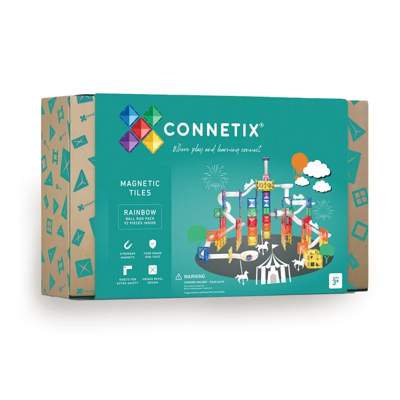 Sista dagarna | Connetix - Rainbow Ball Run Pack 92 Pieces - (CT-R-00092-BR)