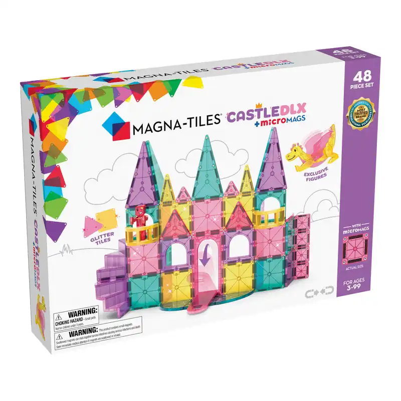 MAGNA-TILES - Castle Deluxe 48 Piece Set (90291) | Precis tillagt