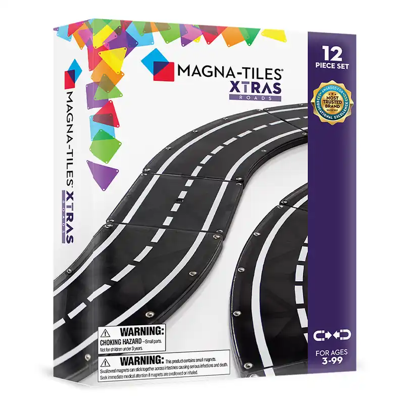 MAGNA-TILES - XTRAS Roads 12 Piece Set (90235B) - Tidsbegränsat erbjudande