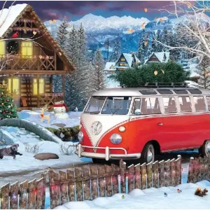 Direkt från fabriken - VW Christmas Bus (Plåtask)