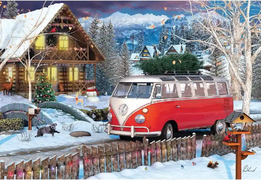Direkt från fabriken - VW Christmas Bus (Plåtask)