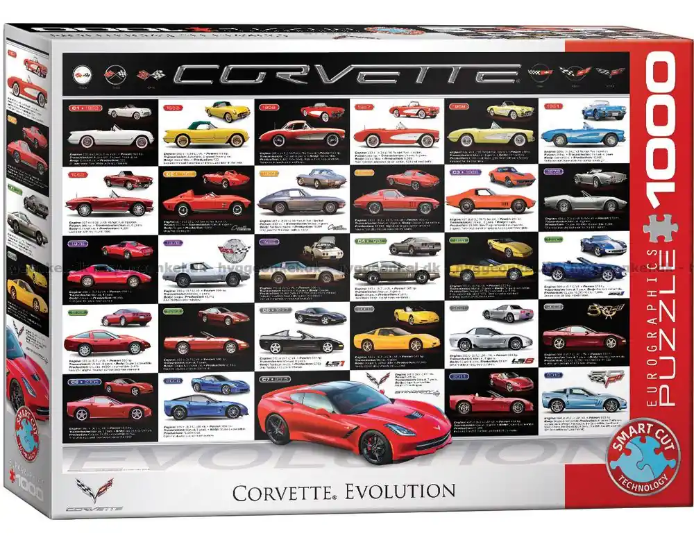Handla online - Amerikanska bilar Corvette Evolution, 1000 bitar