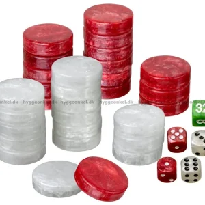 Passa på | Backgammon Extra brickor 28 mm (röda och vitt)