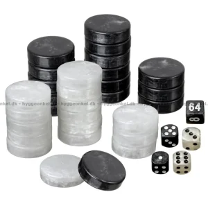 Beställ direkt - Backgammon Extra brickor 28 mm (svart och vitt)