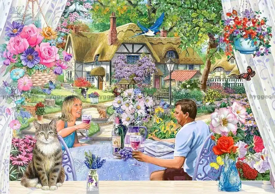 Fyndpris | Barry Sommaridyll i blomstrande trädgård, 500 bitar