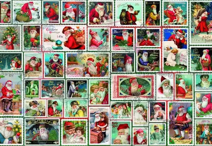 Behr Frimärken med jultomten, 1000 bitar - Köp nu
