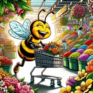 Bi på shopping bland blommor, 100 bitar | Spara nu