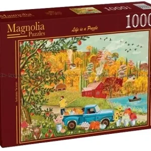 Erbjudande | Bilen med pumpor och blommor, 1000 bitar