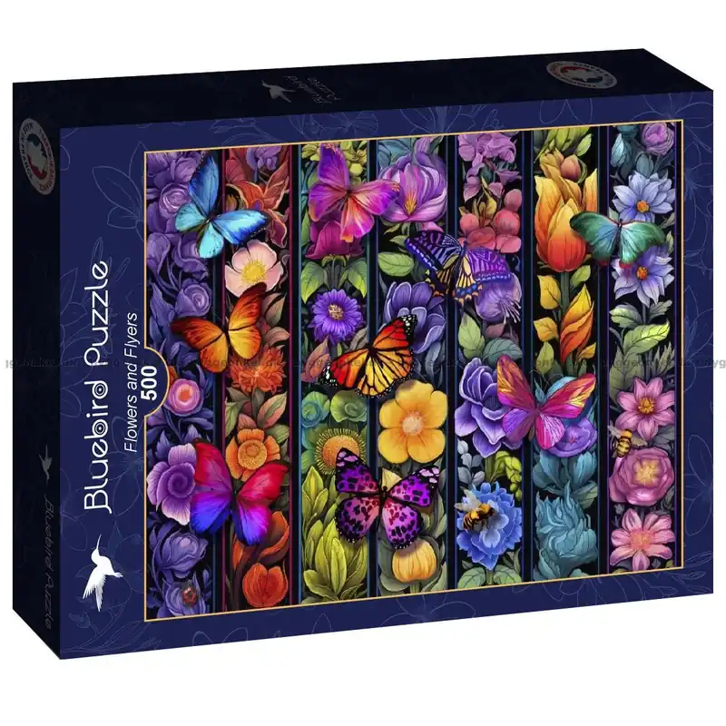 Blommor och fjärilar, 500 bitar - Snart slut