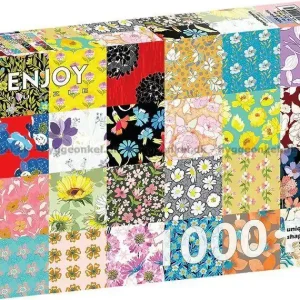 Bra pris just nu - Blomstrande patchwork, 1000 bitar