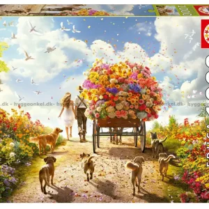 Bonito En vagn full med blommor, 1000 bitar | Slutrea
