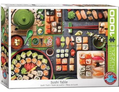Bordet är dekt Sushi - Japan, 1000 bitar - Bästa pris