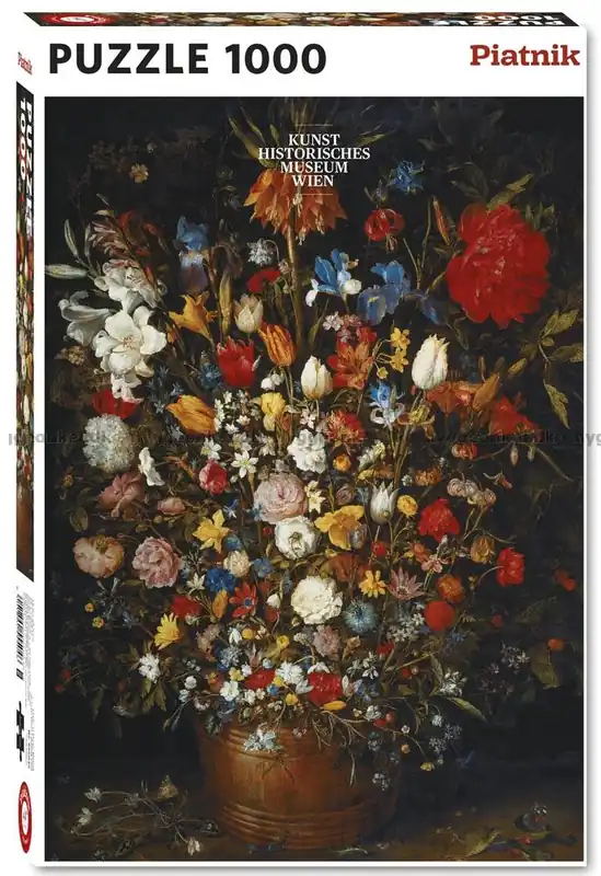 Köp direkt | Brueghel Flowers in a wooden vessel - Art, 1000 bitar