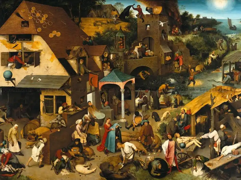 Kundernas favorit - Brueghel The Dutch Proverbs, 2000 bitar
