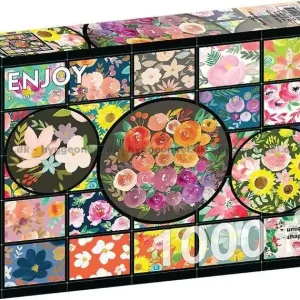 Collage av blommor i blom, 1000 bitar - Handla online