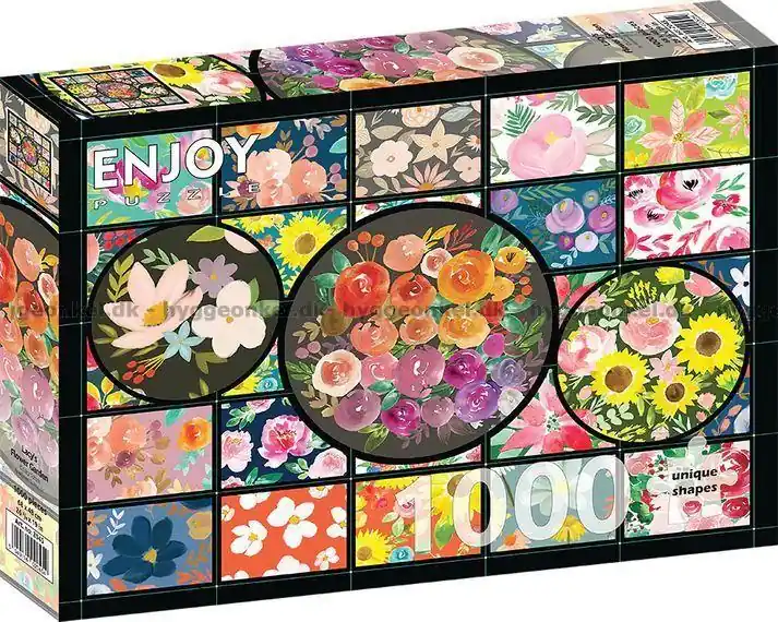 Collage av blommor i blom, 1000 bitar - Handla online