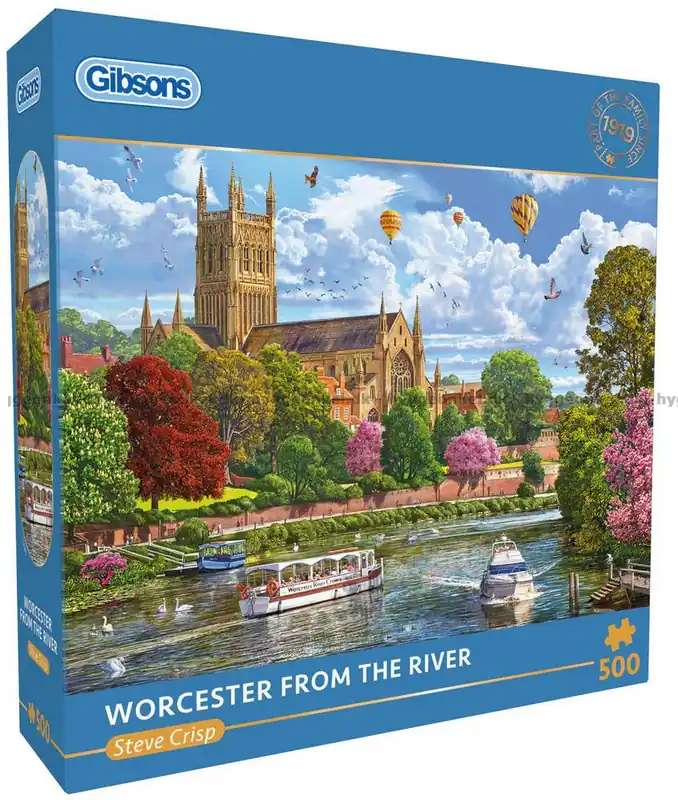 Nedsatt pris - Crisp Worcester sett från flodstranden, 500 bitar