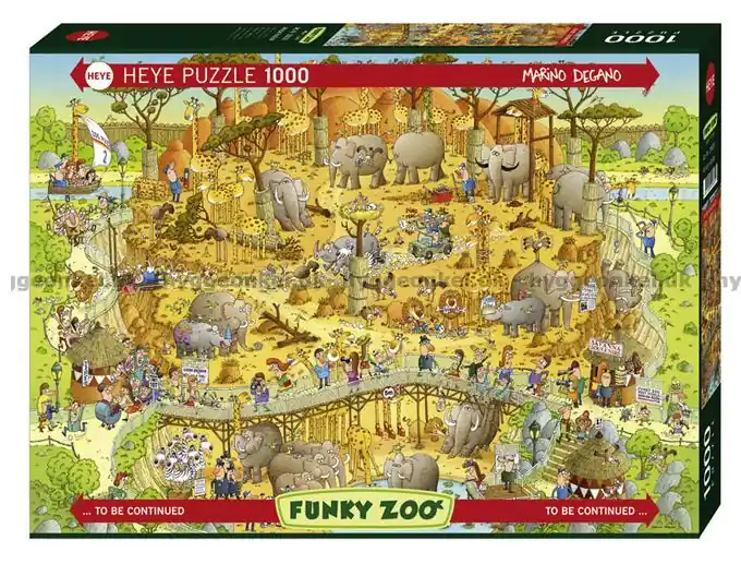 Köp online - Degano Funky Zoo - Afrikansk oas, 1000 bitar