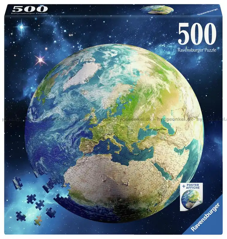 Extra bra pris - Den blå planet - Runt pussel, 500 bitar
