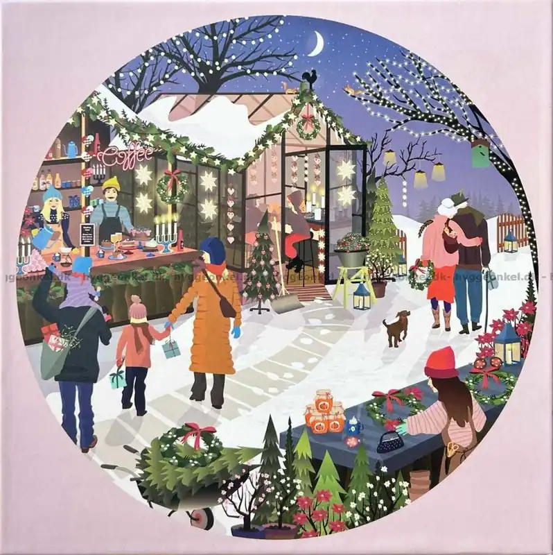 Den magiska julmarknaden - Runt pussel, 1000 bitar | Utförsäljning