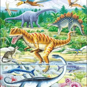 Dinosaurier - Rampussel, 35 bitar - Kan beställas