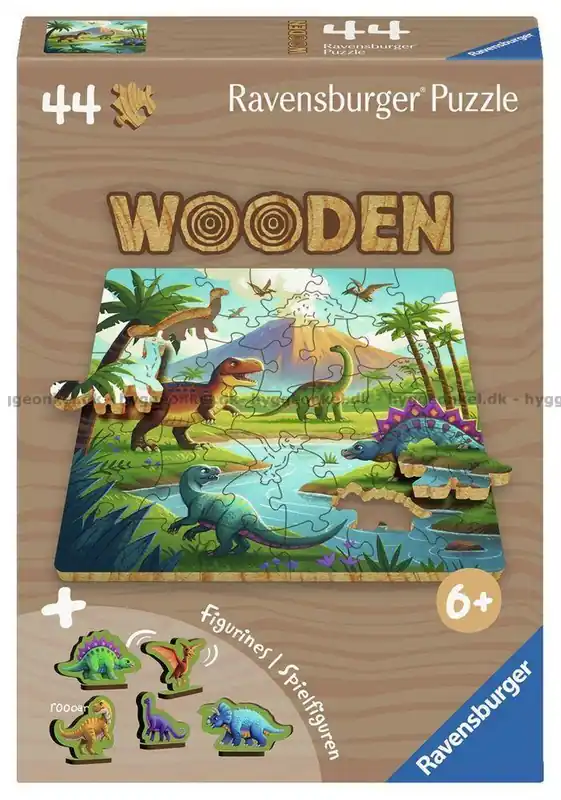 Dinosauriernas värld - Träpussel, 44 bitar | Gratis retur