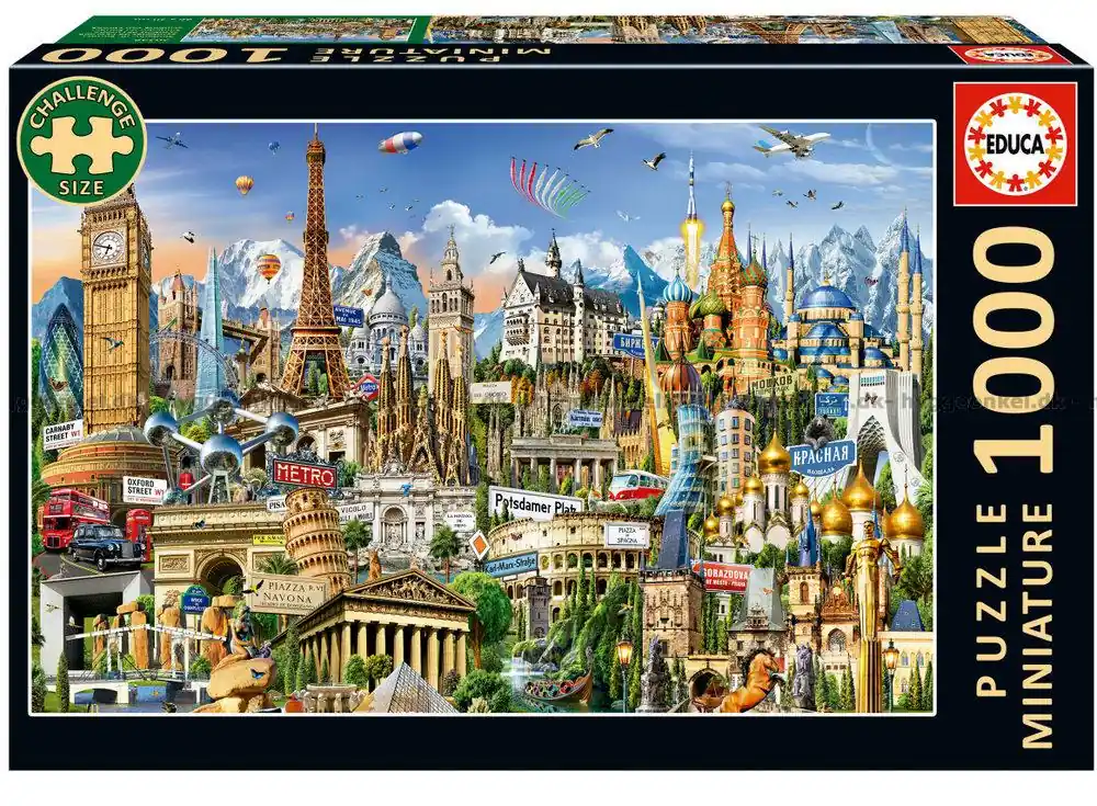 Expressleverans - Europeiska landmärken - Miniature, 1000 bitar