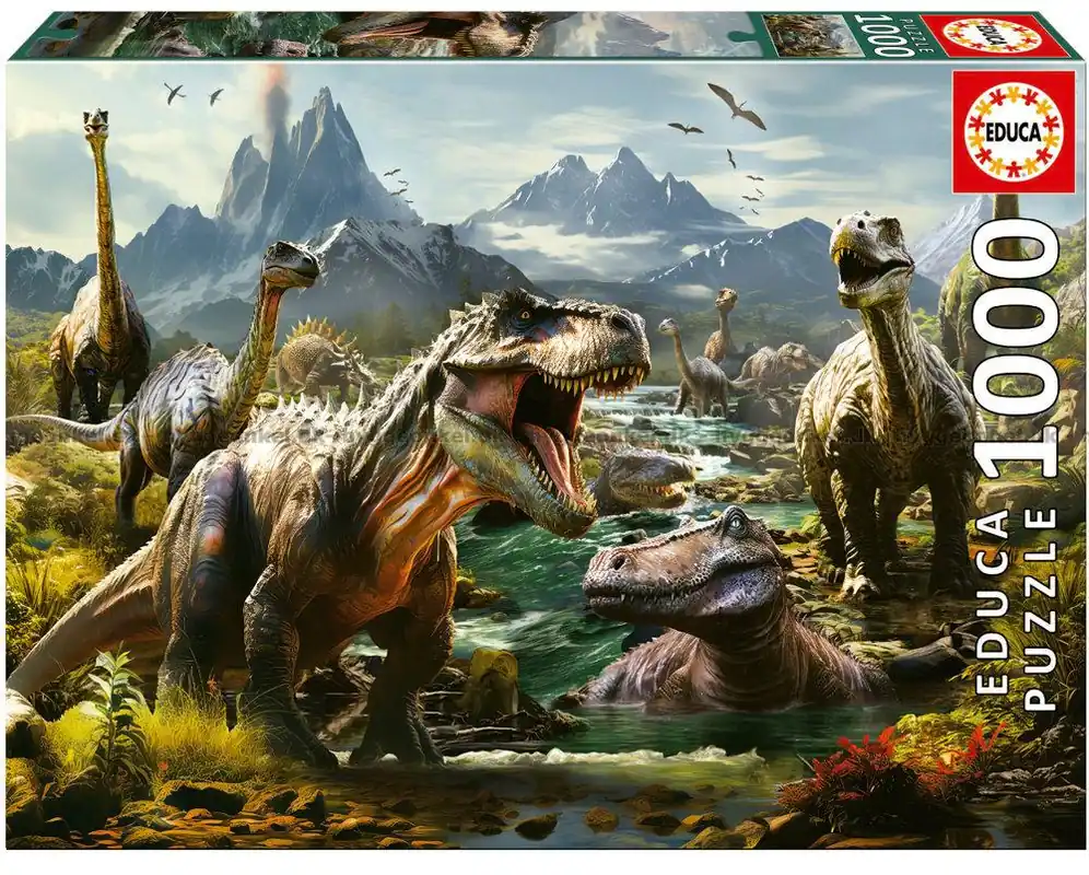Handla online - Farella Skrämmande dinosaurier, 1000 bitar